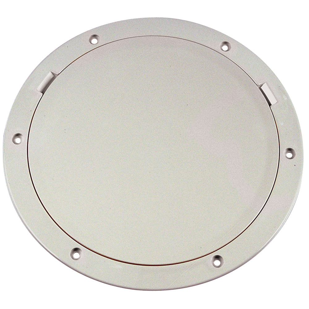 Beckson Placa de cubierta con palanca central lisa de 8" - Blanco [DP81-W]