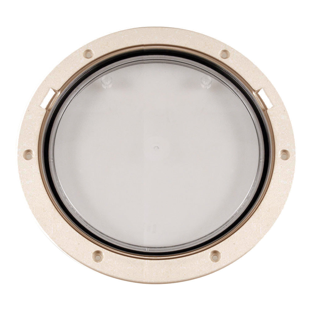 Placa de cubierta con palanca central transparente de 8" Beckson - Beige [DP81-NC]