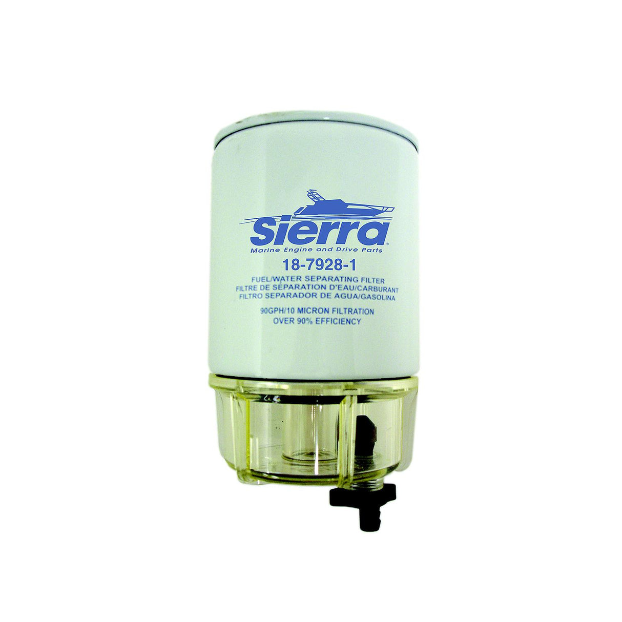 Sierra 79281 Fuel/Water Separator Element w/AquaVue Clear Collection Bowl - 18-7928-1