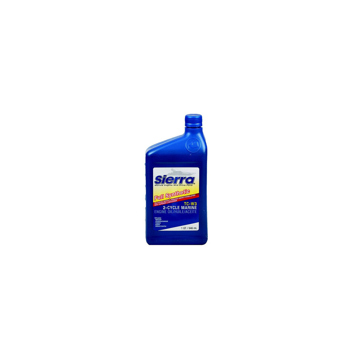 Sierra 95402 Fully Synthetic TC-W3 2-Stroke Outboard Oil, Qt. - 18-9540-2
