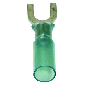 Handi-Man Marine Heat Shrink Spade Fork Connectors (16-14 AWG, Stud Size: #10, Blue) - 122305 - image 1