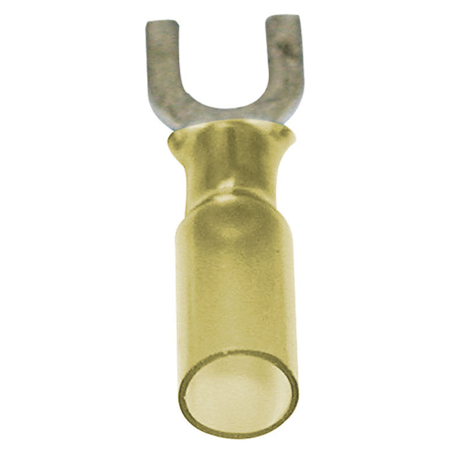 Handi-Man Marine Heat Shrink Spade Fork Connectors (12-10 AWG, Stud Size: #10, Yellow) - 122315 - image 1
