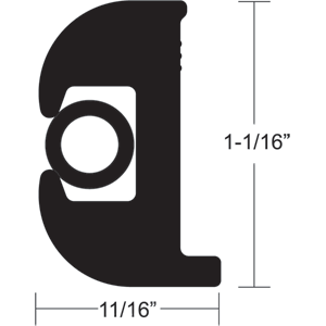 TACO Marine TACO Flex Vinyl Rub Rail Kit - Black w/Black Insert - 70' - 1-1/16" x 11/16" - V11-0809BBK70-2