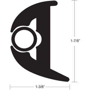 TACO Marine TACO Flex Vinyl Rub Rail Kit - Black w/Black Insert - 50' - 1-7/8" X 1-3/8" - V11-3426BBK50-2
