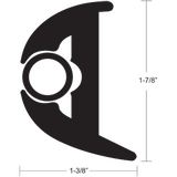 TACO Marine TACO Flex Vinyl Rub Rail Kit - Black w/Black Insert - 50' - 1-7/8" X 1-3/8" - V11-3426BBK50-2