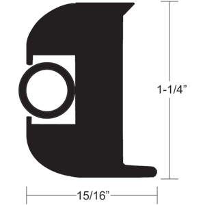 TACO Marine TACO Flex Vinyl Rub Rail Kit - Black w/Black Insert - 70' - 1-1/4" x 15/16" - V11-3447BBK70-2