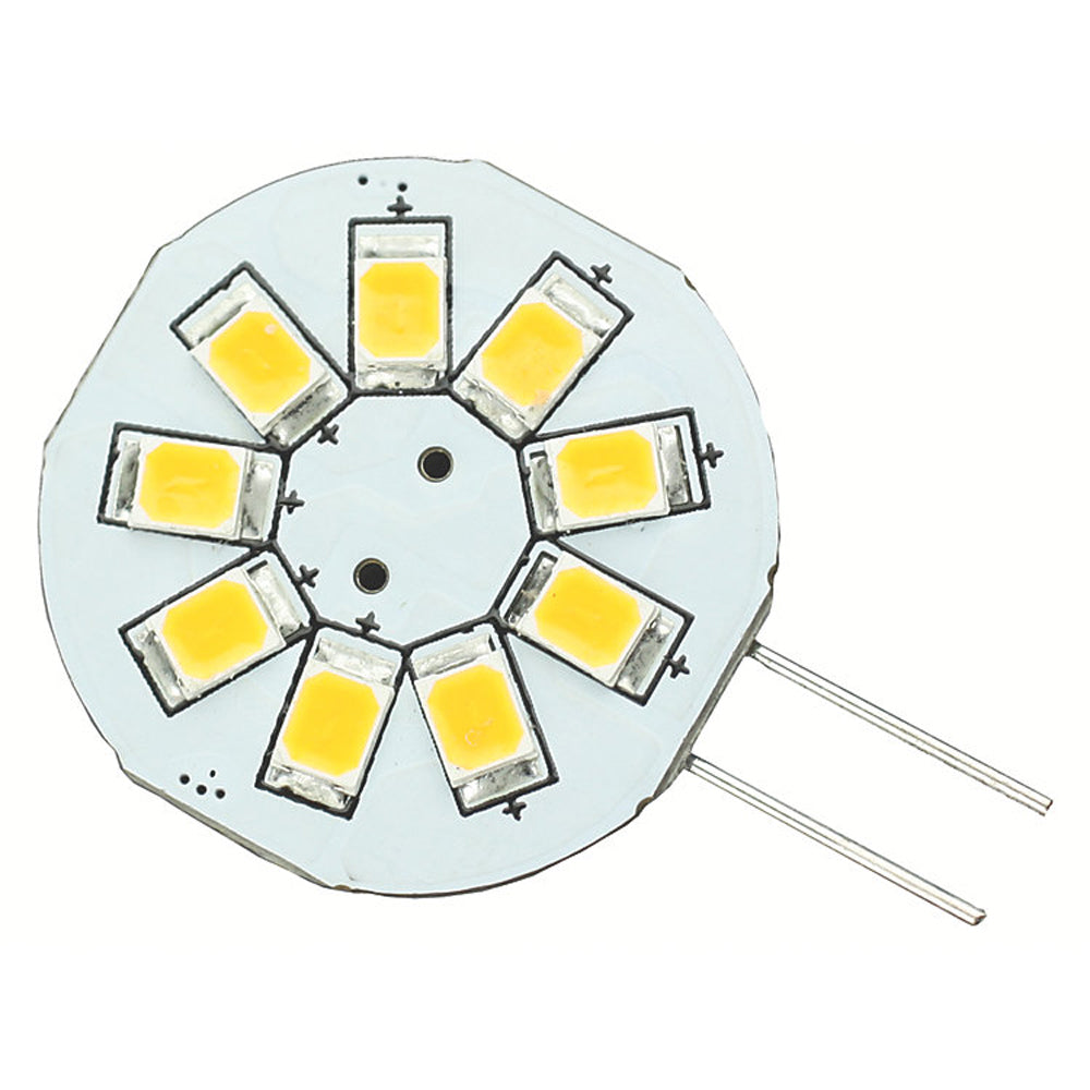 Lunasea G4 Bombilla LED de 8 pines laterales - 12 VCA o 10-30 VCC/1,2 W/123 lúmenes - Blanco cálido [LLB-216W-21-00]