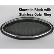 Bomar Gray Series 6 x16 Elliptical Molded Portlight, White Inner, SS Outer Ring - G616---28SS - image 1
