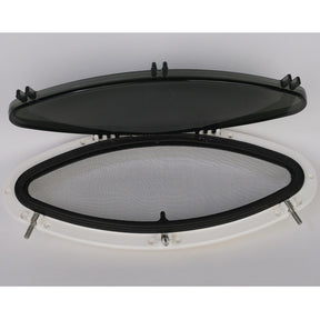 Bomar G61628 Gray Series 6 x16 Elliptical Molded Portlight, White - image 1