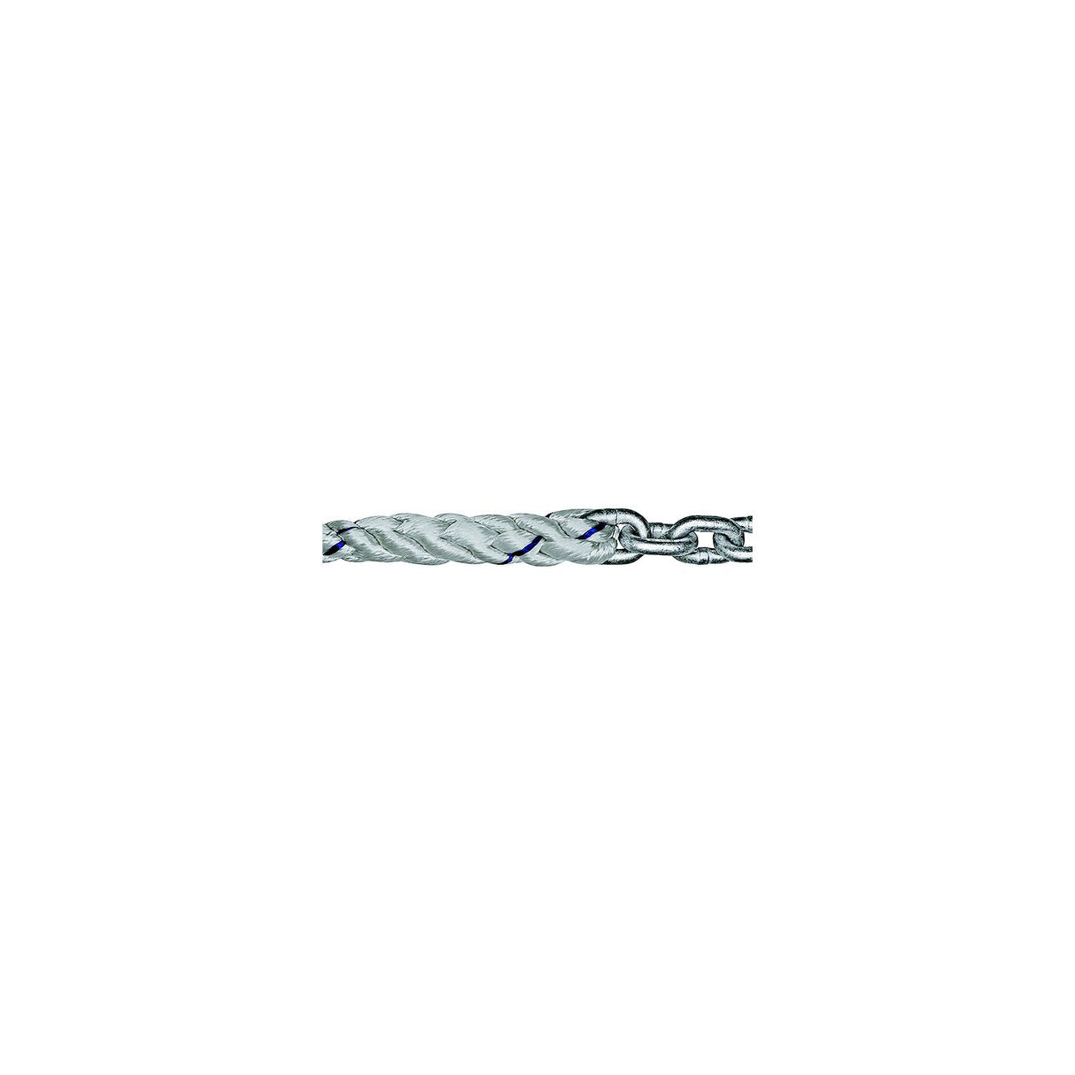 Titan Chain CAR3S91250H1415 Three Strand Anchor Rode, 9/16" x 250' Line, 1/4" x 15' Chain - CAR3S91250H1415