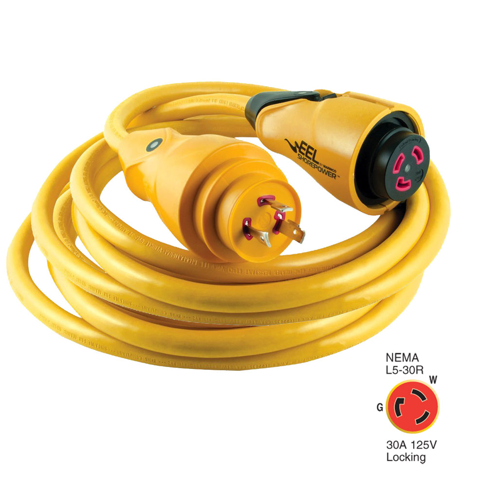 Marinco CS30-25 EEL 30A 125V Cable de alimentación costera - 25' - Amarillo [CS30-25]