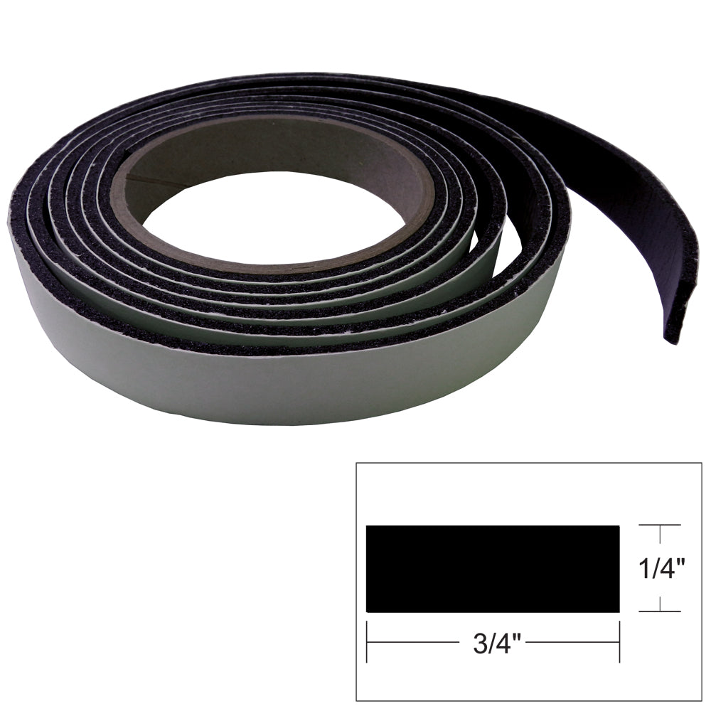 Cinta para escotilla TACO - 8' de largo x 1/4" de alto x "ancho - Negra [V30-0748B8-2]