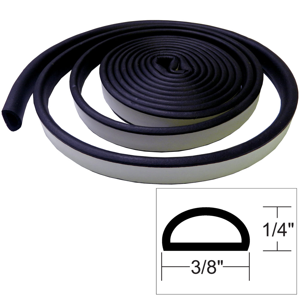 Sello climático TACO - 10' de largo x 1/4" de alto x 3/8" de ancho - Negro [V30-1333B10-1]