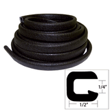 TACO Marine TACO Flexible Vinyl Trim - ¼" Opening x ½"W x 25'L - Black - V30-1008B25-1