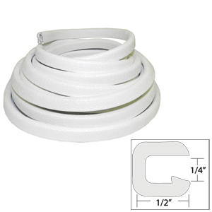 TACO Marine TACO Flexible Vinyl Trim - ¼" Opening x ½"W x 25'L - White - V30-1008W25-1