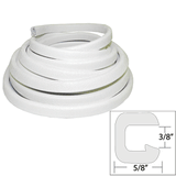 TACO Marine TACO Flexible Vinyl Trim - ⅜" Opening x ⅝"W x 25'L - White - V30-1312W25-1