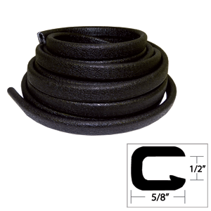 TACO Marine TACO Flexible Vinyl Trim - ½" Opening x ⅝"W x 25'L - Black - V30-1316B25-1