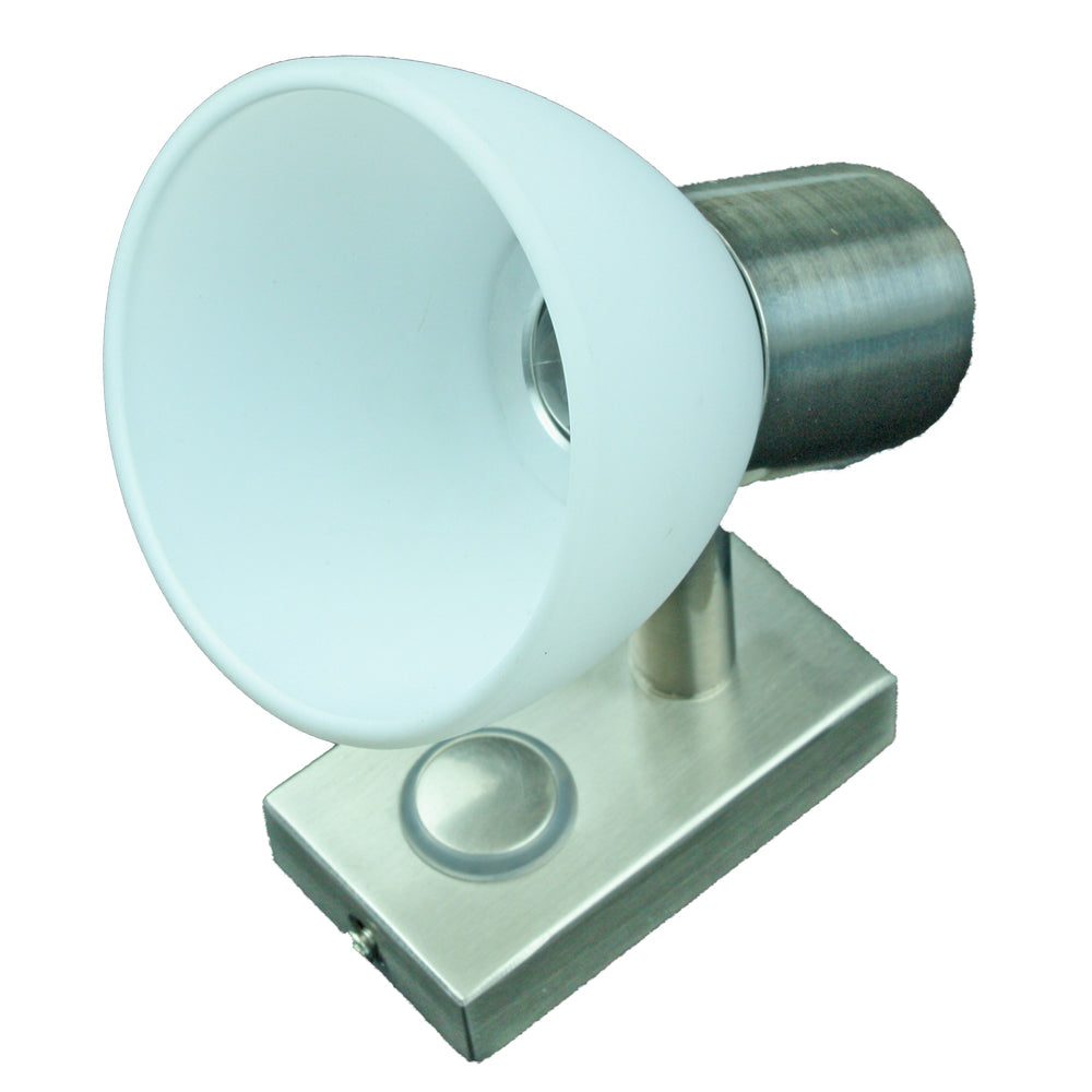 Lunasea Lámpara LED de montaje en pared - Atenuación táctil - Níquel cepillado - Blanco cálido - 3W [LLB-33EW-81-OT]