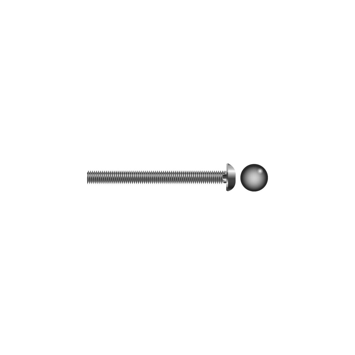 Carriage Bolt, 1/4"-20 x 2-1/2"