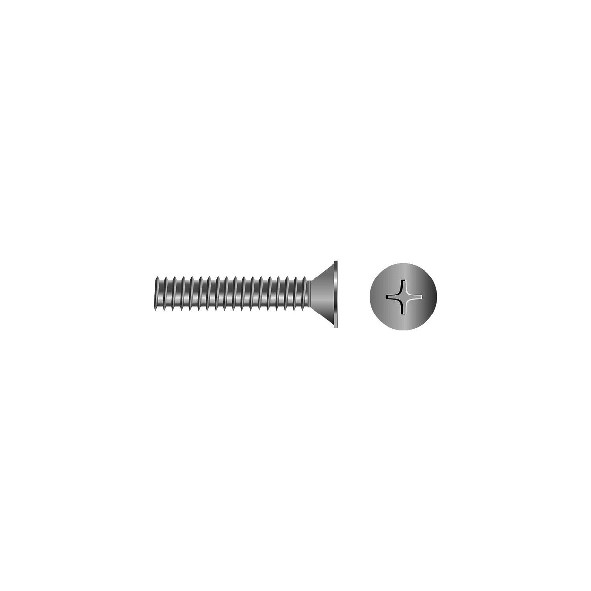 Phillips Machine Screw - Flat Head, 8-32 x 1-1/4"