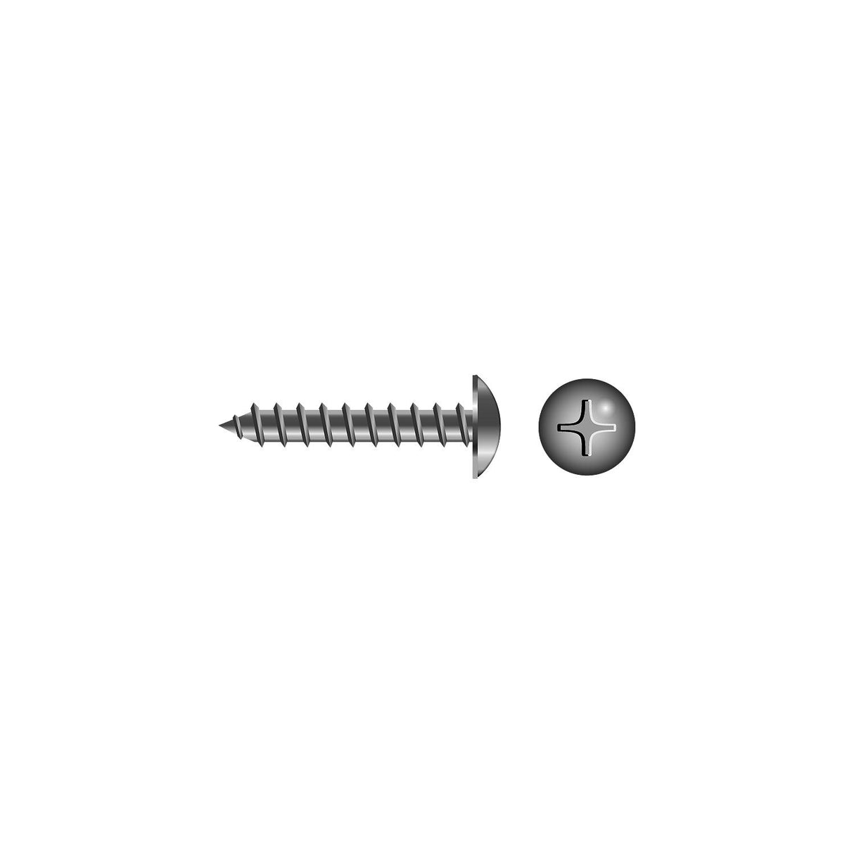 Seachoice Phillips Tapping Screw - Truss Head #6 x 1" - RP-SC3132
