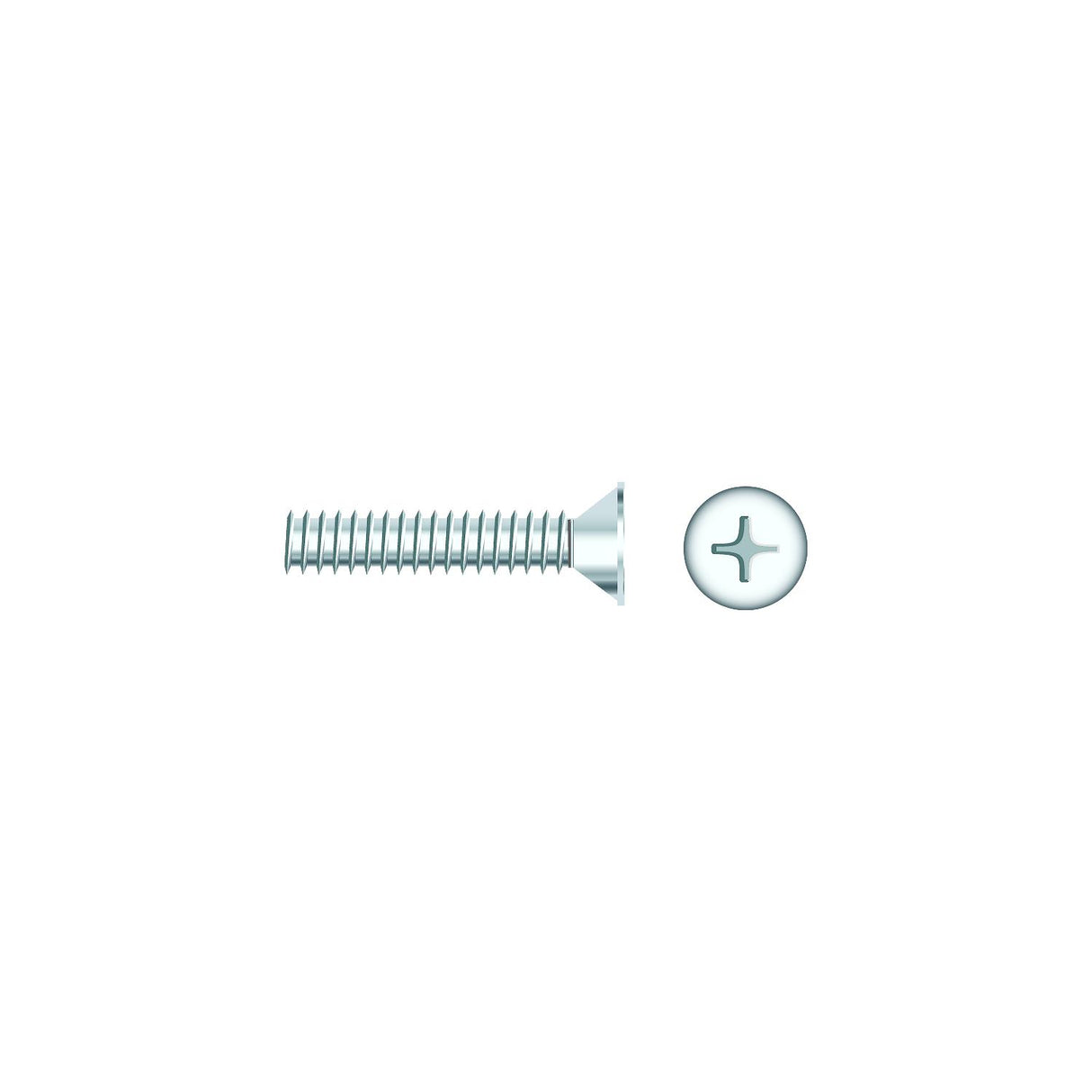 Seachoice 01789 Chrome Plated SS Phillips Machine Screw - Flat Head, 1/4-20 x 1" - RP-SC778CH