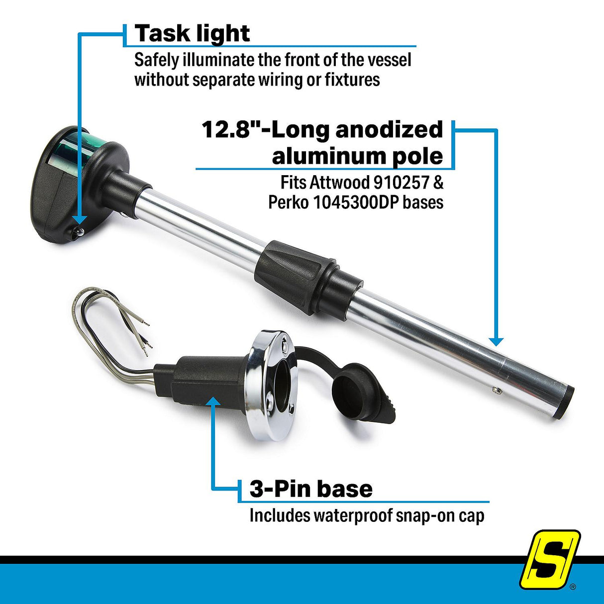 Seachoice Bi-Color Bow Light Combo With Task Light - 2061 - official Seachoice product image 4