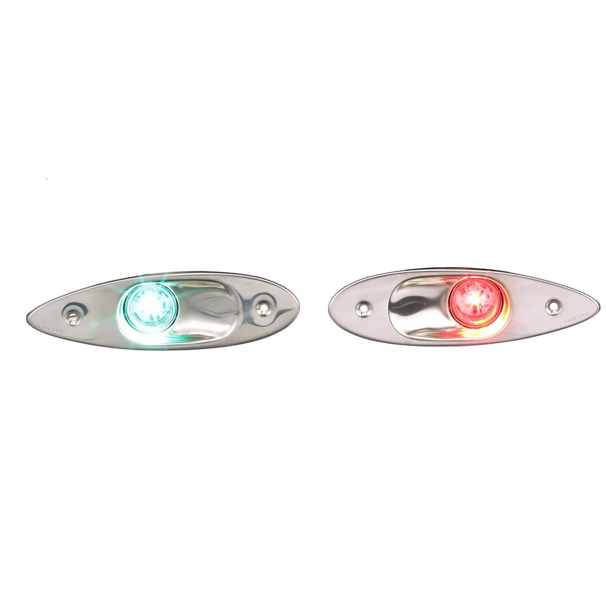 Seachoice 02151 Stainless Steel LED Side Light, Boat Navigation, 1 Red Light, 1 Green Light - 2151