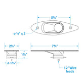 Seachoice 02151 Stainless Steel LED Side Light, Boat Navigation, 1 Red Light, 1 Green Light - 2151 - official Seachoice product image 4