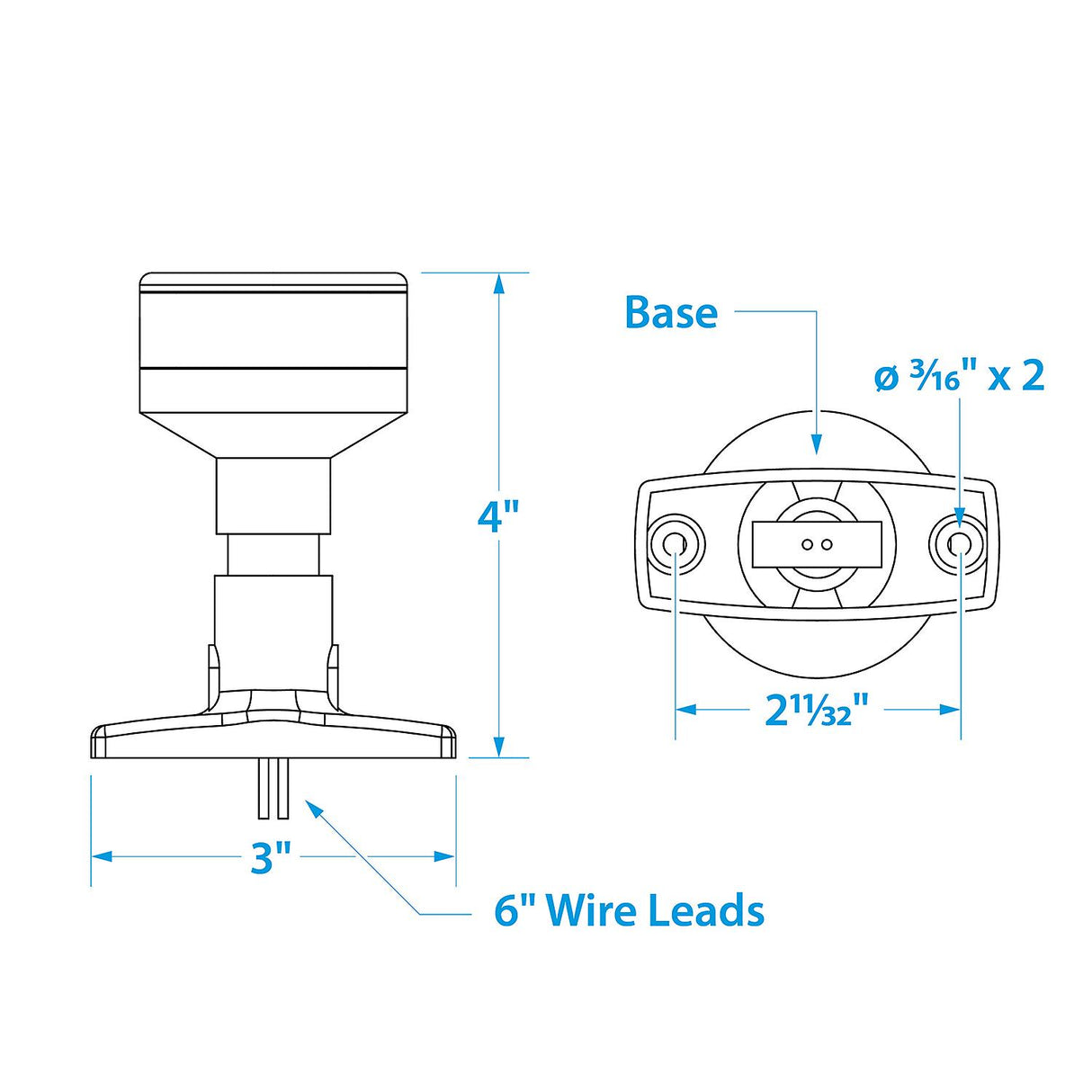 Seachoice LED All-Round Light, Boat Navigation, 4 In. Tall - 2851 - official Seachoice product image 5