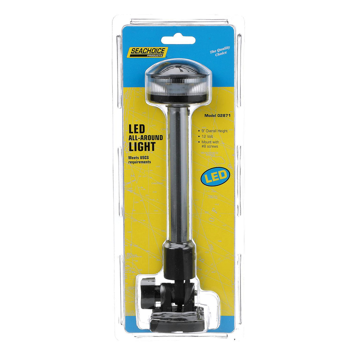 Seachoice Fold-Down LED All-Round Light, 2NM Visibility for Sail or Powerboats Under 66 Ft., 8-7/8 In. - 2871 - official Seachoice product image 7