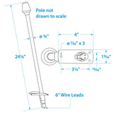 Seachoice LED All-Round Light for Boating, Stow-A-Way Aluminum Light, 24-1/8 In. - 2951 - official Seachoice product image 4