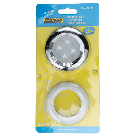 Seachoice LED Courtesy Interior Light Chrome/White Bezel, Blue LED - 3121 - official Seachoice product image 5