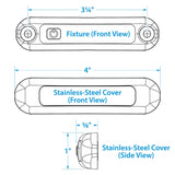 Seachoice LED Surface Mount Area Light with On/Off Switch, 316 Stainless Steel, White Light, 220 Lumens - SC50-03131 - official Seachoice product image 3