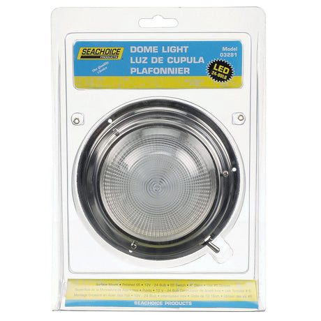 Seachoice LED Surface-Mount Dome Light, Bright White, Stainless Steel Flange, 4 in. Diameter - 3281 - official Seachoice product image 3