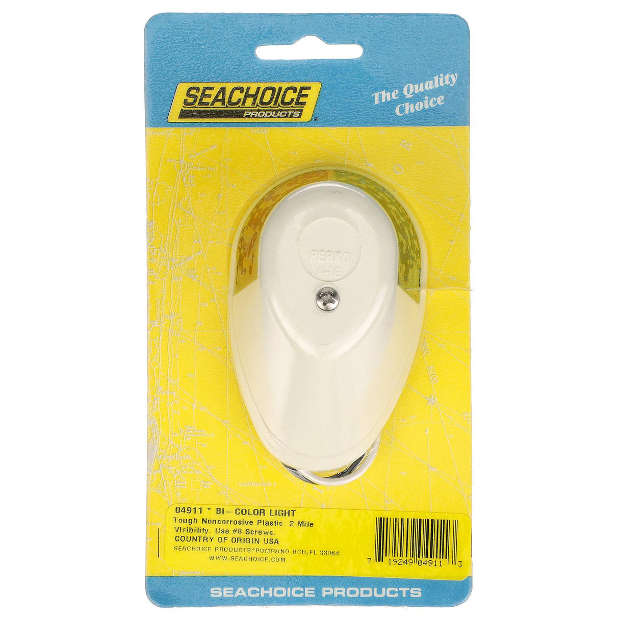 Seachoice Bow Light Marine Navigation, Horizontal Mount, Bi-Color, for Boats Under 39 Feet - SC50-04911