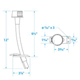Seachoice Bow Pole Light, Marine Navigation, Chrome Bi-Color, 1 Nautical Mile Visibility - SC50-05091 - official Seachoice product image 4