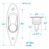 Seachoice Corrosion-Resistant Stainless Steel Side Light, Boat Navigation, Flush Mount - 05151 - image 3