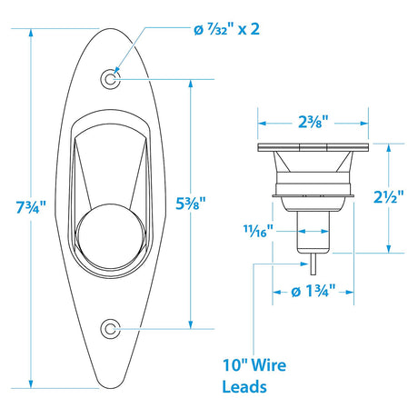 Seachoice Corrosion-Resistant Stainless Steel Side Light, Boat Navigation, Flush Mount - 05151 - image 3