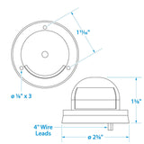 Seachoice Navigation Stern Light, Chrome/Brass, Clear Lens, Horizontal Surface Mount - SC50-05251 - official Seachoice product image 5