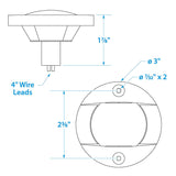 Seachoice Round Navigation Transom Light w/ Stainless Steel Flange, 3 In., Vertical Surface Mount - 5381 - official Seachoice product image 7