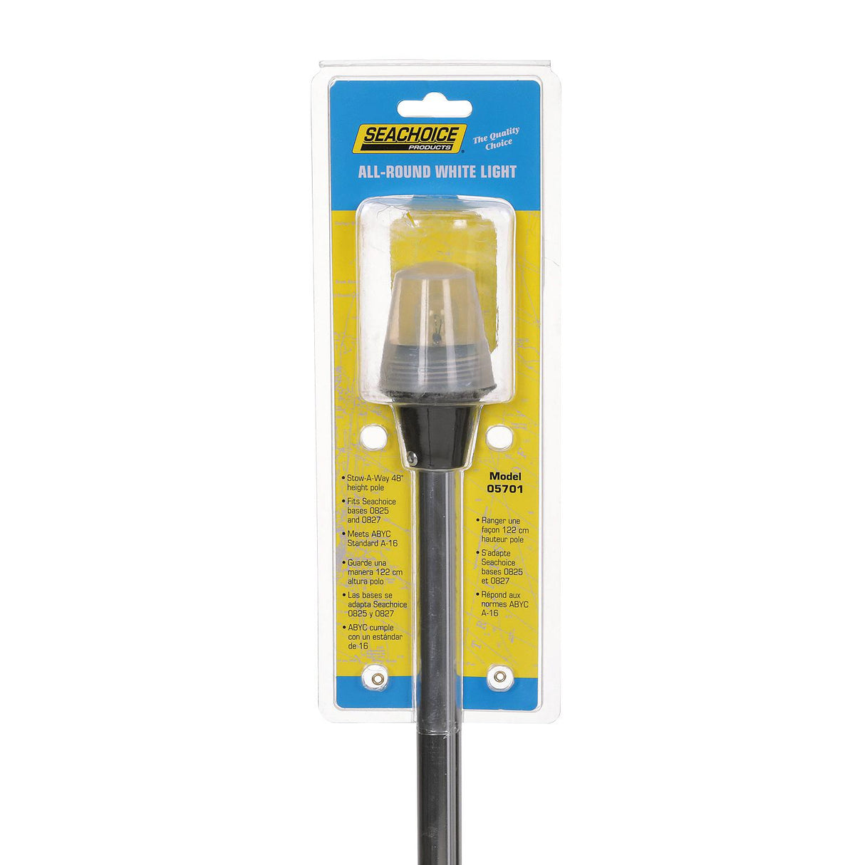 Seachoice LED All-Round White Light for Boating, Stow-A-Way Aluminum Light, 52-1/2 In. - 5701 - official Seachoice product image 4