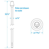 Seachoice LED All-Round White Light for Boating, Stow-A-Way Aluminum Light, 52-1/2 In. - 5701 - official Seachoice product image 7