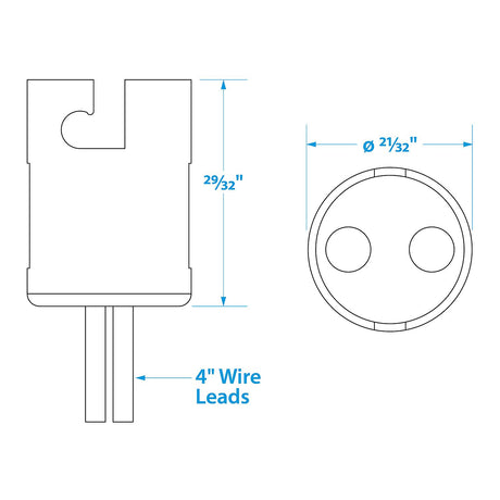 Seachoice Bayonet Bulb Socket for Bayonet Style Miniature Lamps, 4 In. Wire Leads - SC50-08321 - official Seachoice product image 7
