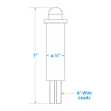 Seachoice LED Red Indicator Light, 14V, 6 in. Lead Wires, 1/4 in. Light - SC50-09851 - official Seachoice product image 6