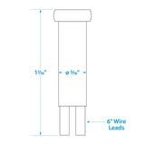 Seachoice Incandescent Red Indicator Light, 14V, 6 in. Lead Wires, 5/16 in. Light - SC50-09861 - official Seachoice product image 3