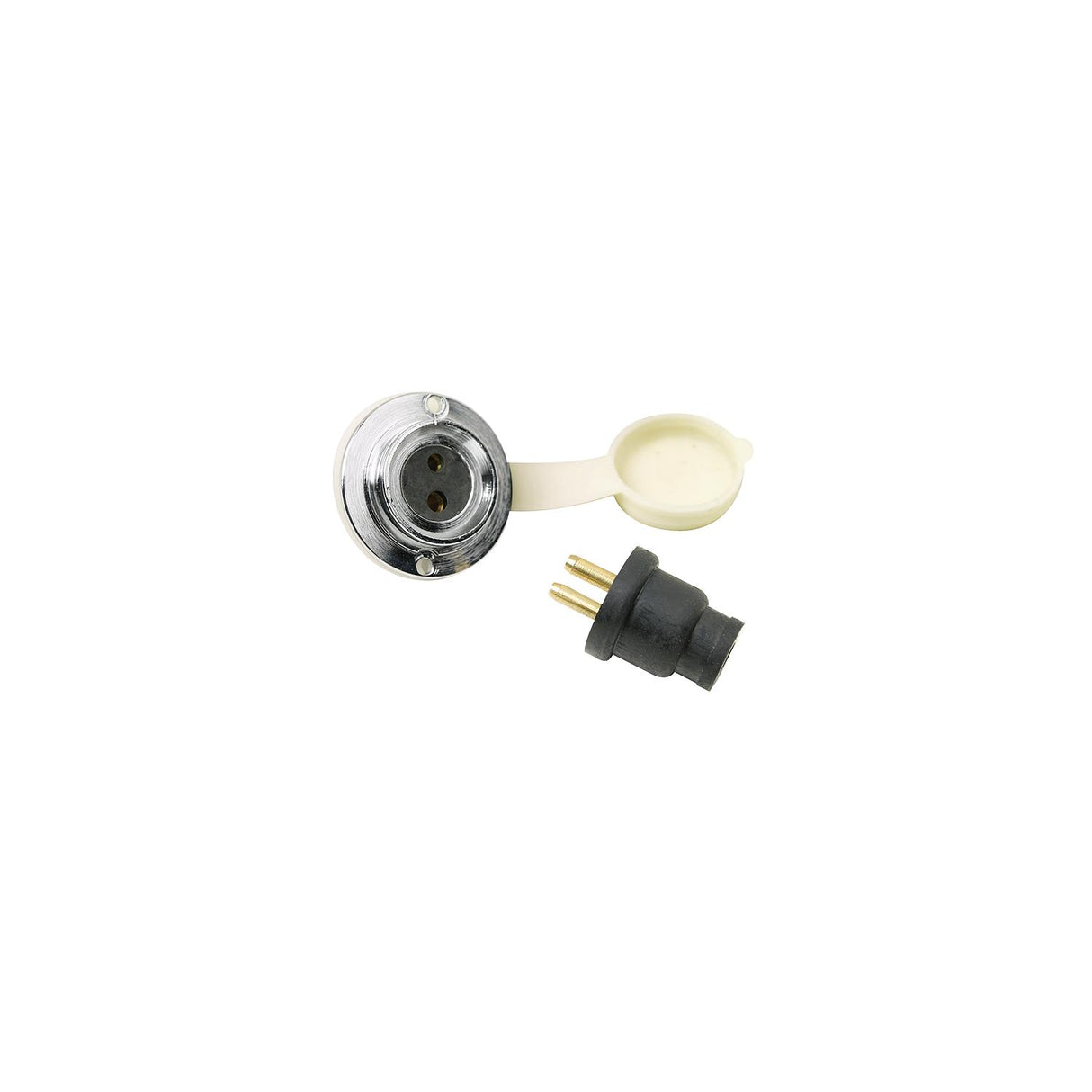 Seachoice Deck Connector With Two Pin Double Contact Socket and Plug - 50-10121