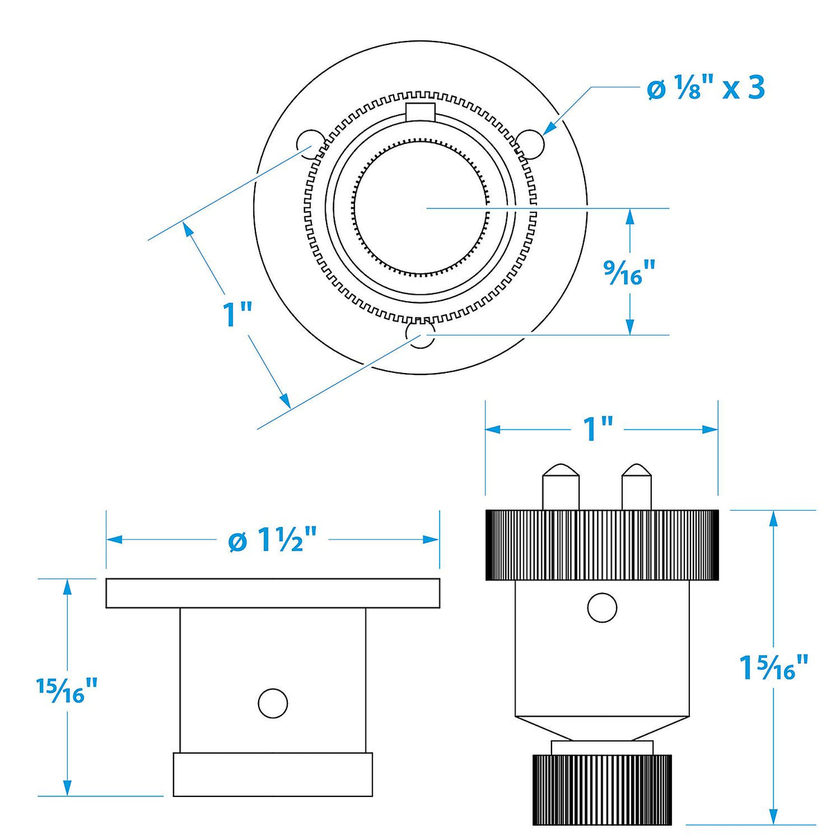 Seachoice Waterproof Boat Deck Connector, 2 Prong Plug, 3 Amps at 12V - 50-10161 - official Seachoice product image 3