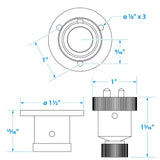 Seachoice Waterproof Boat Deck Connector, 2 Prong Plug, 3 Amps at 12V - 50-10161 - official Seachoice product image 3