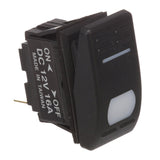 Seachoice Illuminated Rocker Switch, SPST, 3 Terminal, On/Off, Black - 50-10961 - official Seachoice product image 2